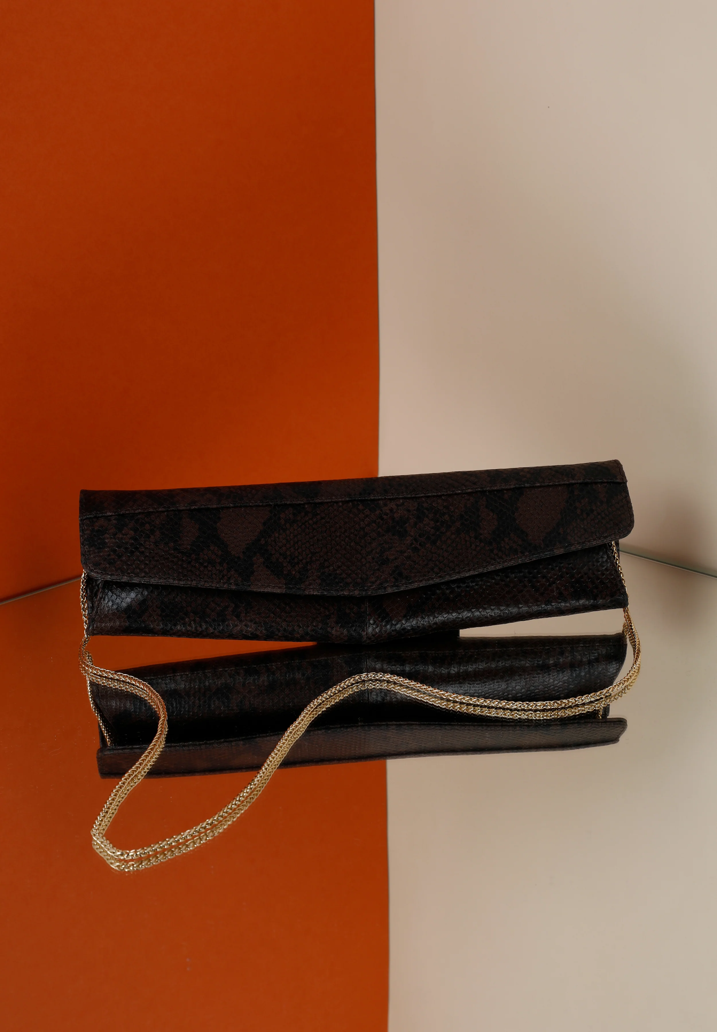 Bolso Baguette serpiente niger chocolate - Image 3